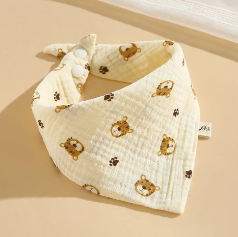 Set de 5 Baberos de Muselina Estilo Coreano 