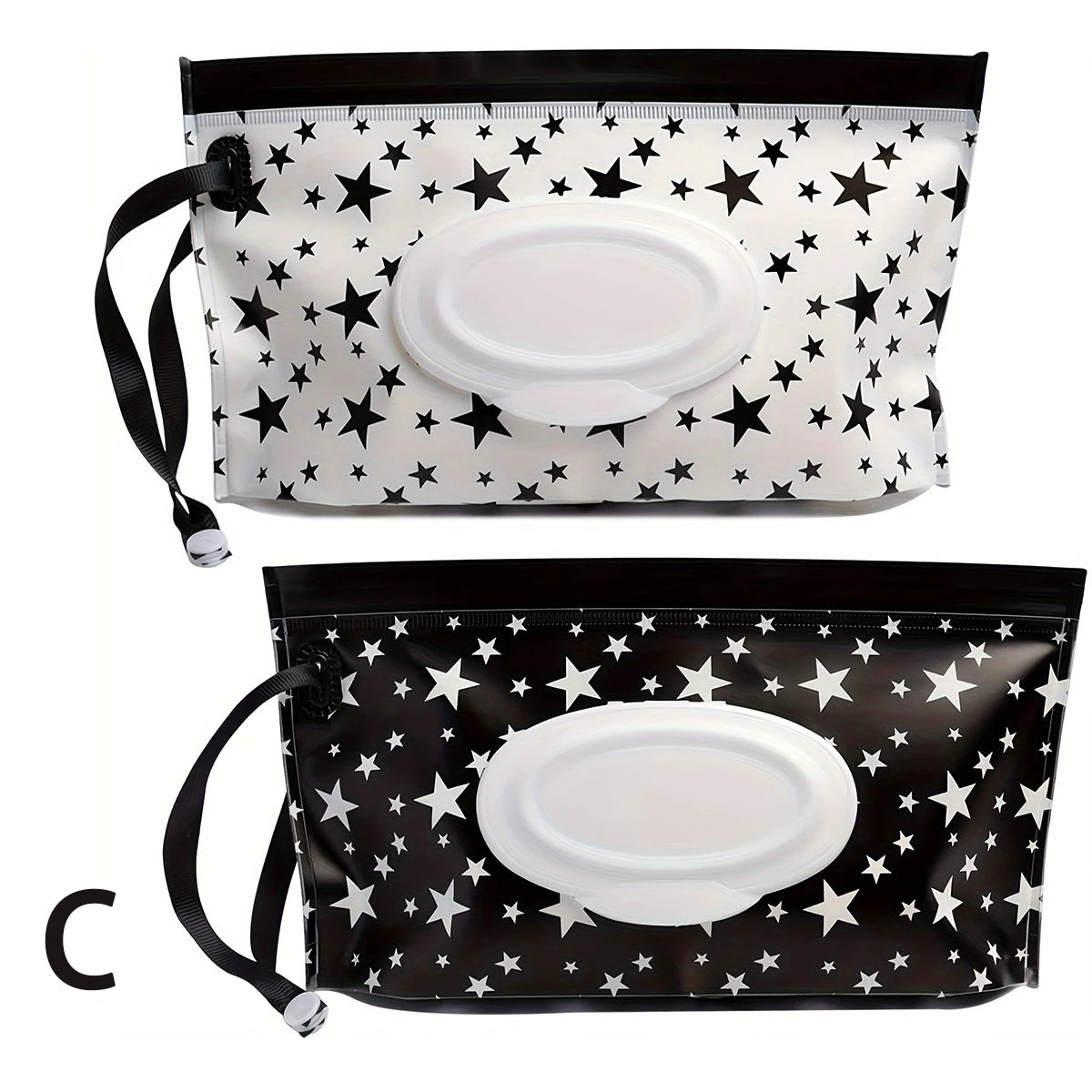 lumafe Bolsa reutilizable para toallitas húmedas de bebé con estampado de estrellas