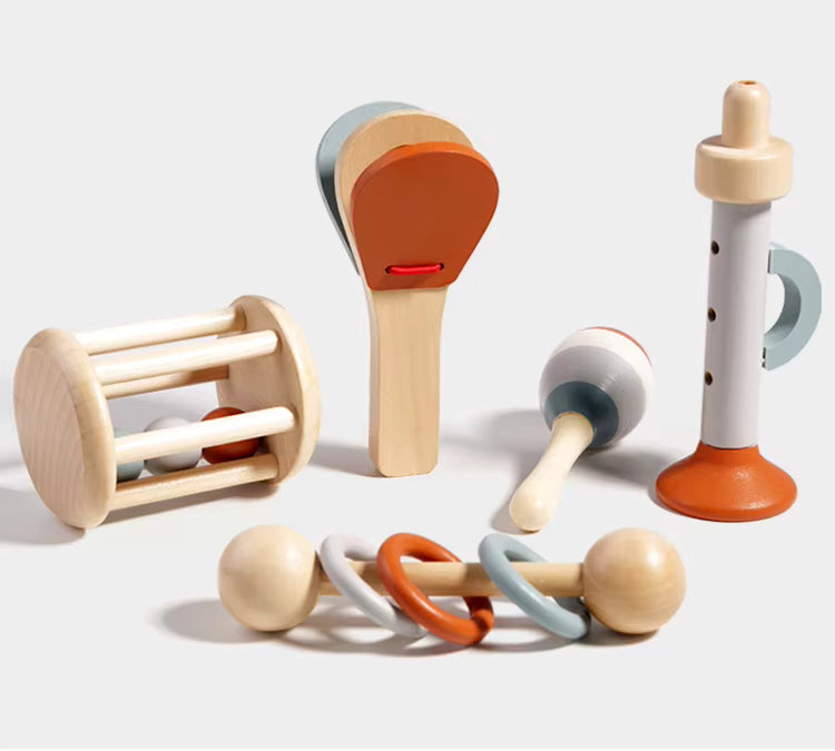 lumafe Set de instrumentos musicales Montessori de madera para bebés